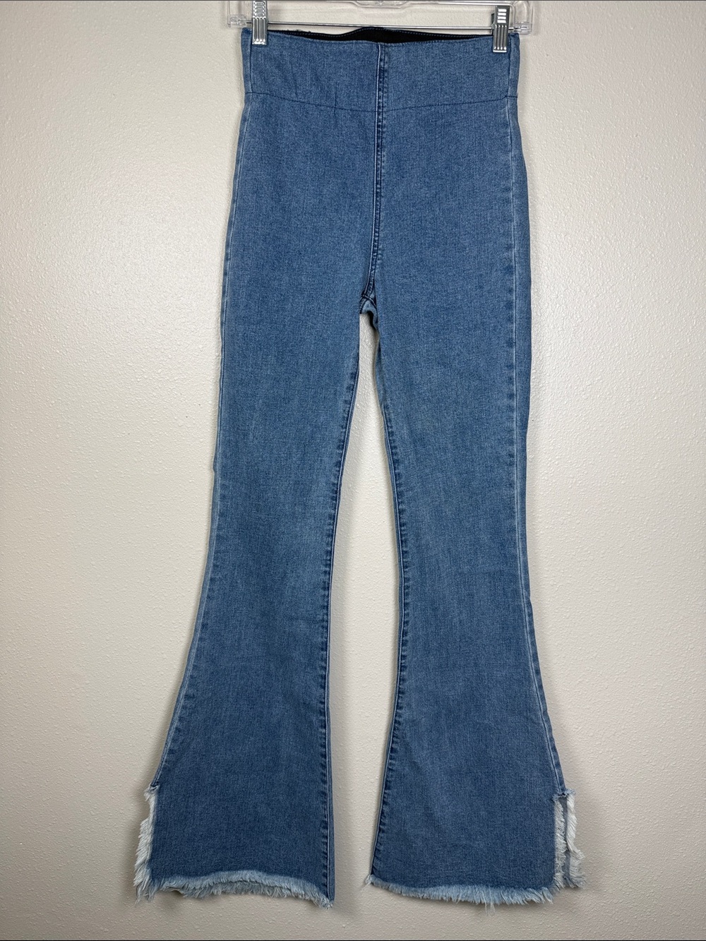 Show Me Your Mumu Austin Pull On Flare Jean S Agua Fria Raw Hem Side Slit Boho